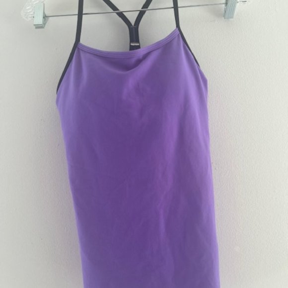 Lululemon Women Power Top Y Tank  Built-In Bra  2Item = 70$ Yellows and Purples - Picture 7 of 8